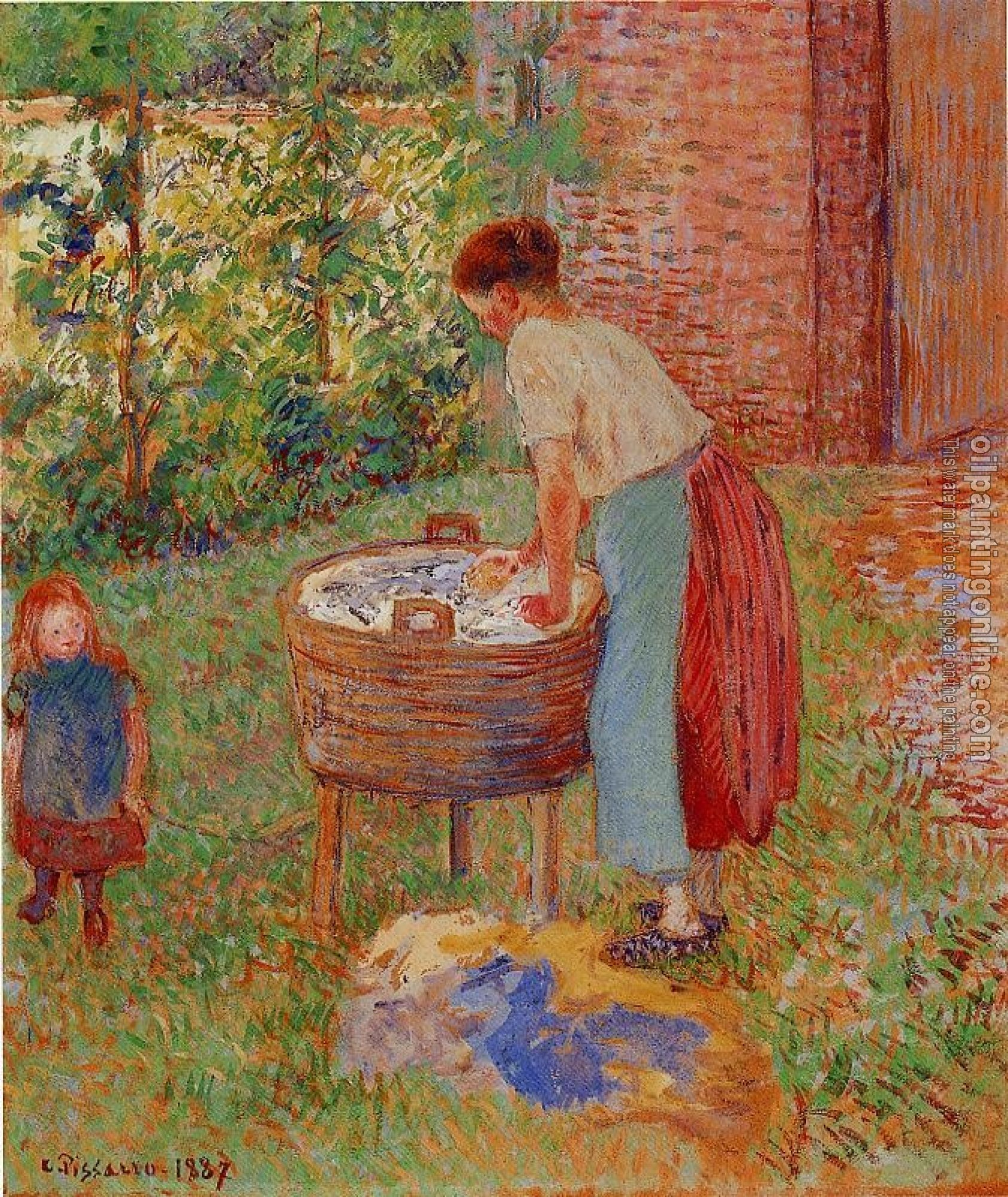 Pissarro, Camille - Washerwoman, Eragny